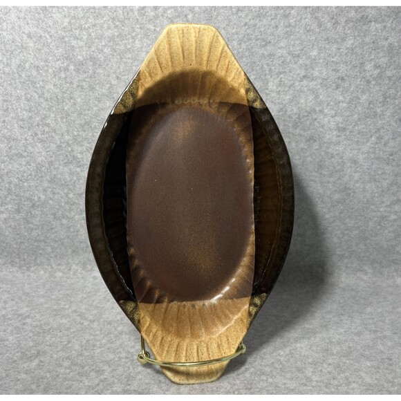 Pottery Craft USA Vintage‎ Stoneware 10" Au Gratin Baking Dish 572 Brown MCM - Picture 1 of 9
